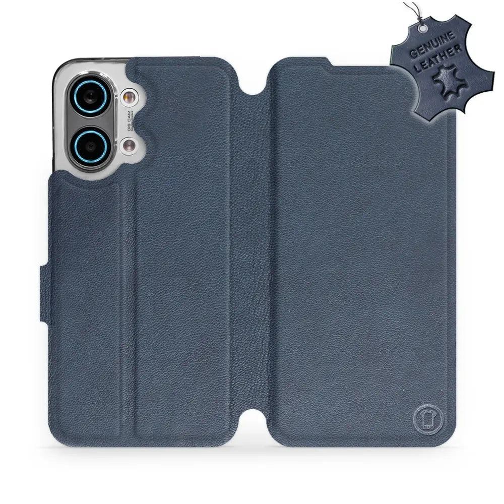 Echtleder Handyhülle für Xiaomi POCO X8 Pro Max, Mobiwear Leather, Dunkelblau