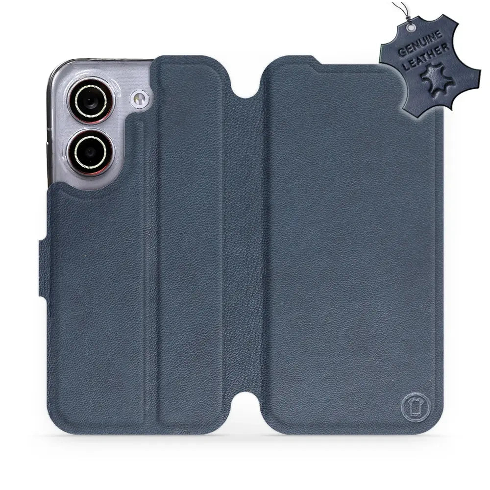 Echtleder Handyhülle für Xiaomi POCO X8 Pro, Mobiwear Leather, Dunkelblau