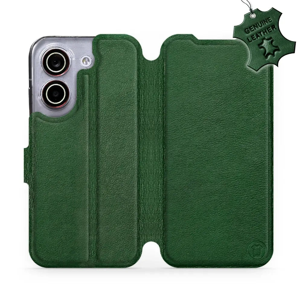 Echtleder Handyhülle für Xiaomi POCO X8 Pro, Mobiwear Leather, Grün