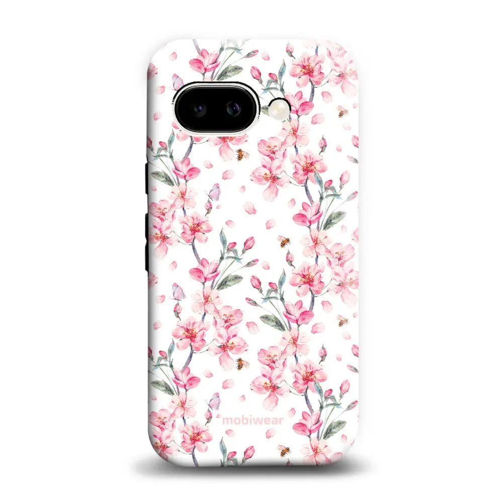 Handyhülle für Google Pixel 10a, Mobiwear Elite Pro, Japanischer Blumenstrauß