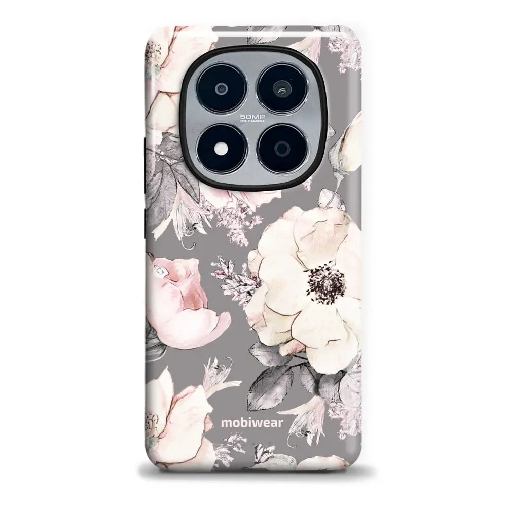 Handyhülle für Xiaomi POCO M8 Pro 5G, Mobiwear Elite Pro, Rosa-Blumig