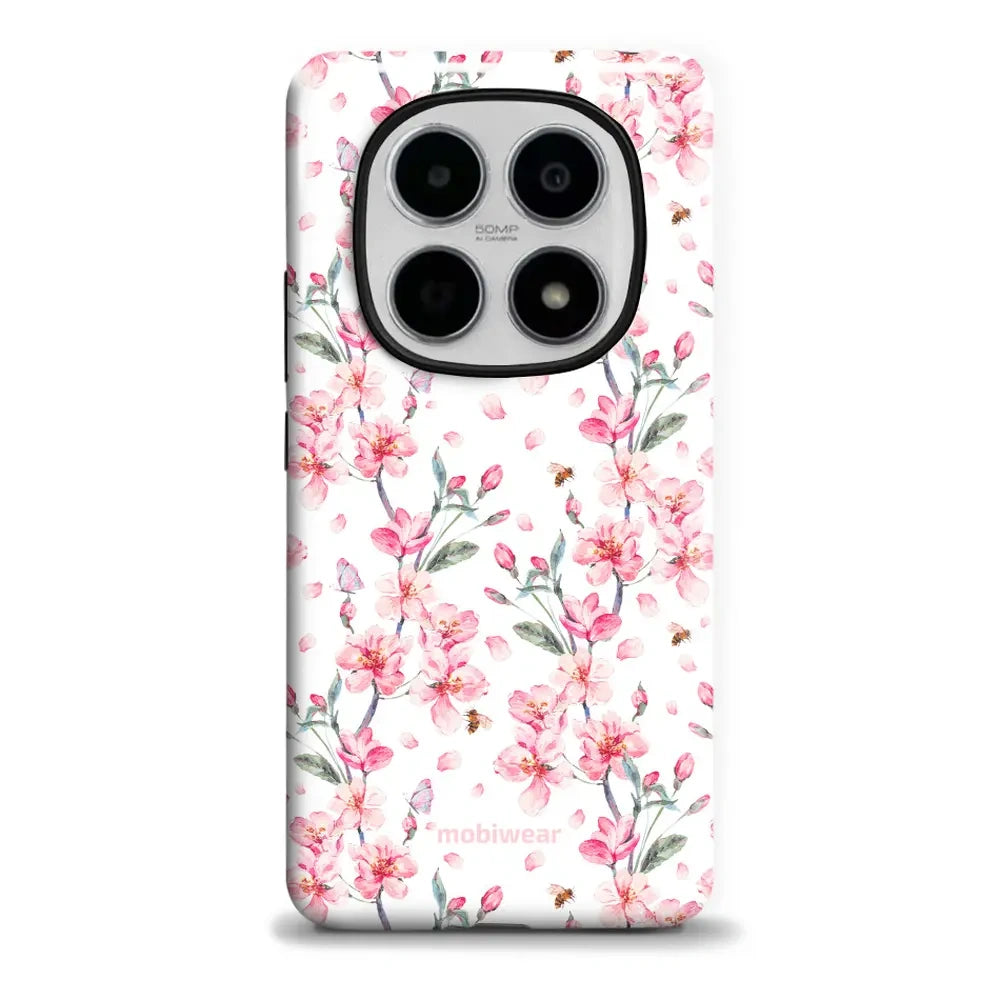 Handyhülle für Xiaomi POCO M8 5G, Mobiwear Elite Pro, Japanischer Blumenstrauß