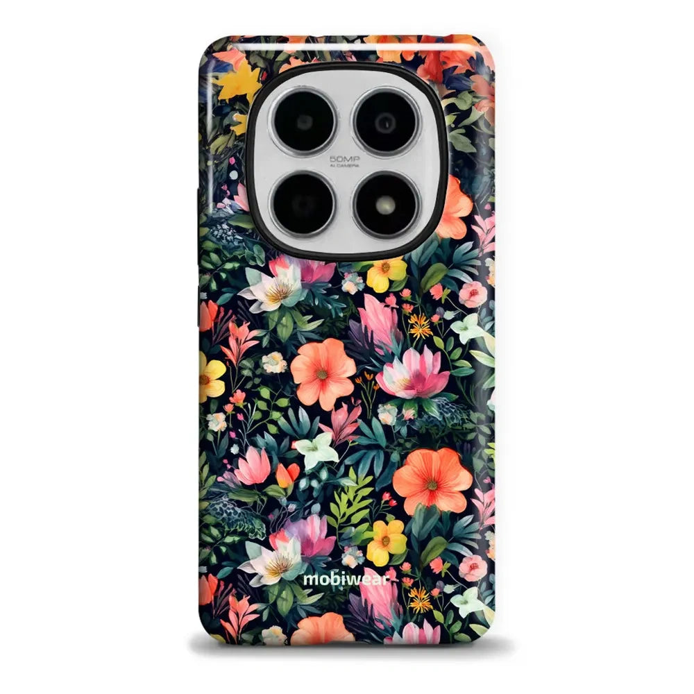 Handyhülle für Xiaomi POCO M8 5G, Mobiwear Elite Pro, Bunt-Blumig