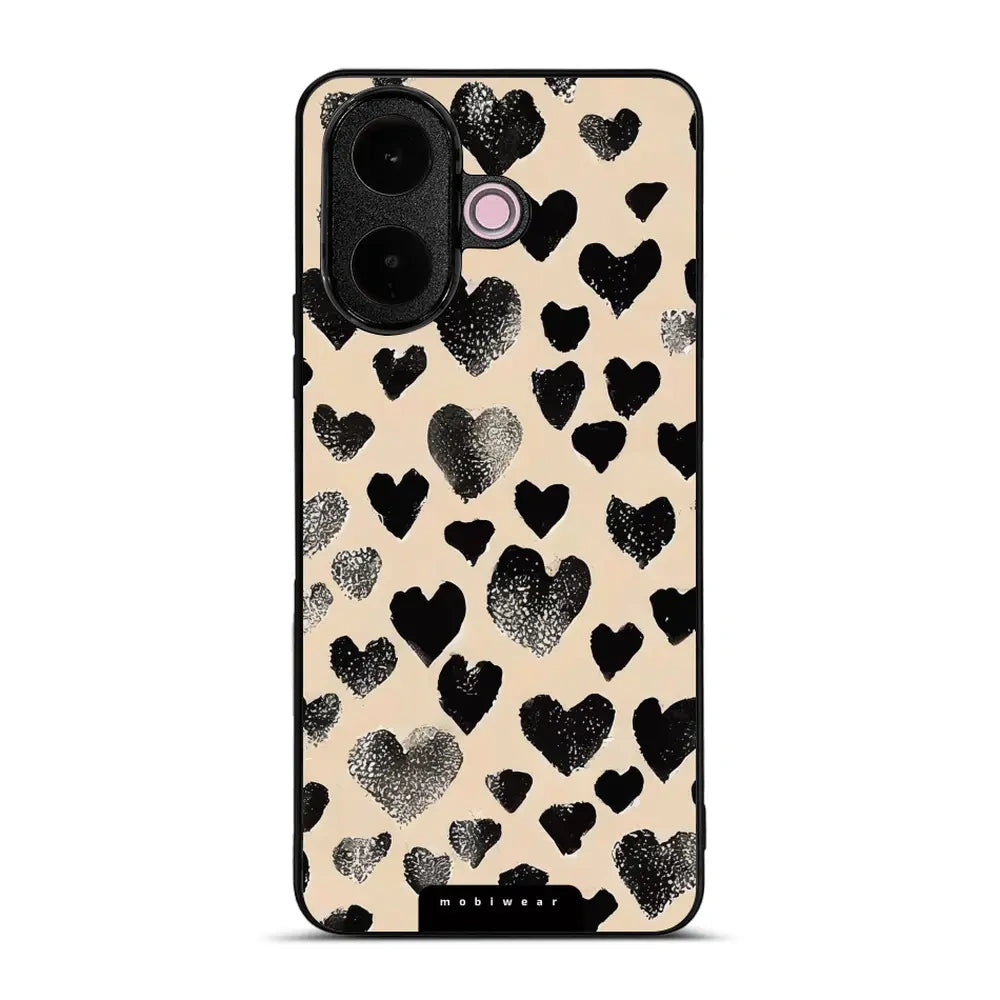 Handyhülle für Vivo V60 Lite 5G, Mobiwear Glossy Case, Beige Liebe