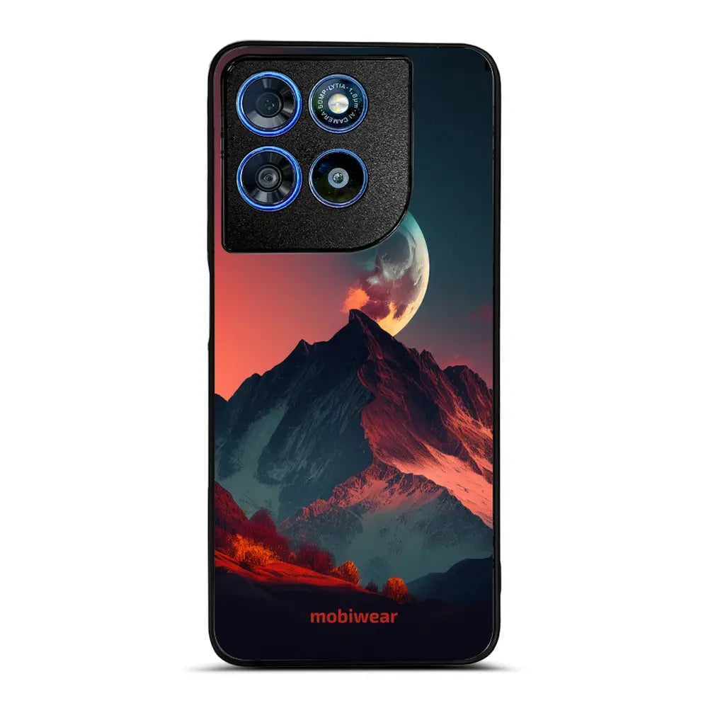 Handyhülle für Motorola Moto G57 Power, Mobiwear Glossy Case, Gebirgsdämmerung
