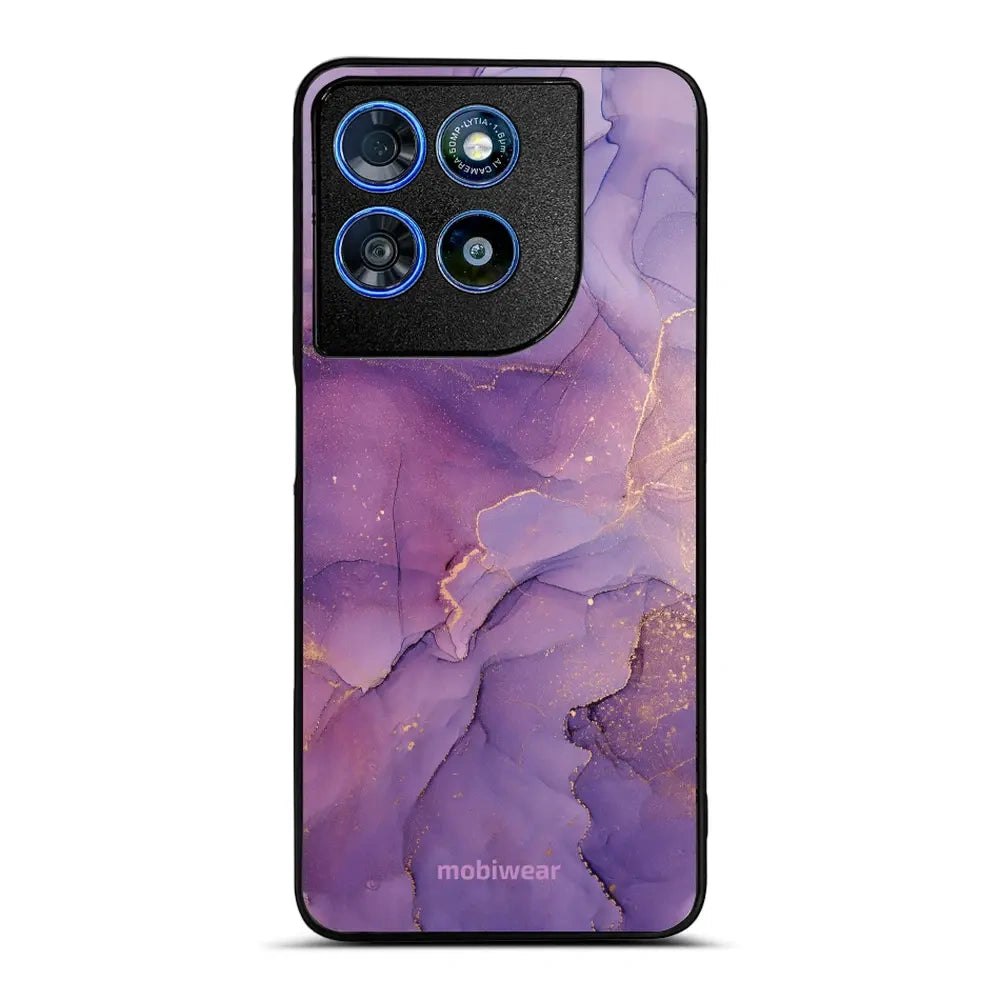 Handyhülle für Motorola Moto G57 Power, Mobiwear Glossy Case, Violett