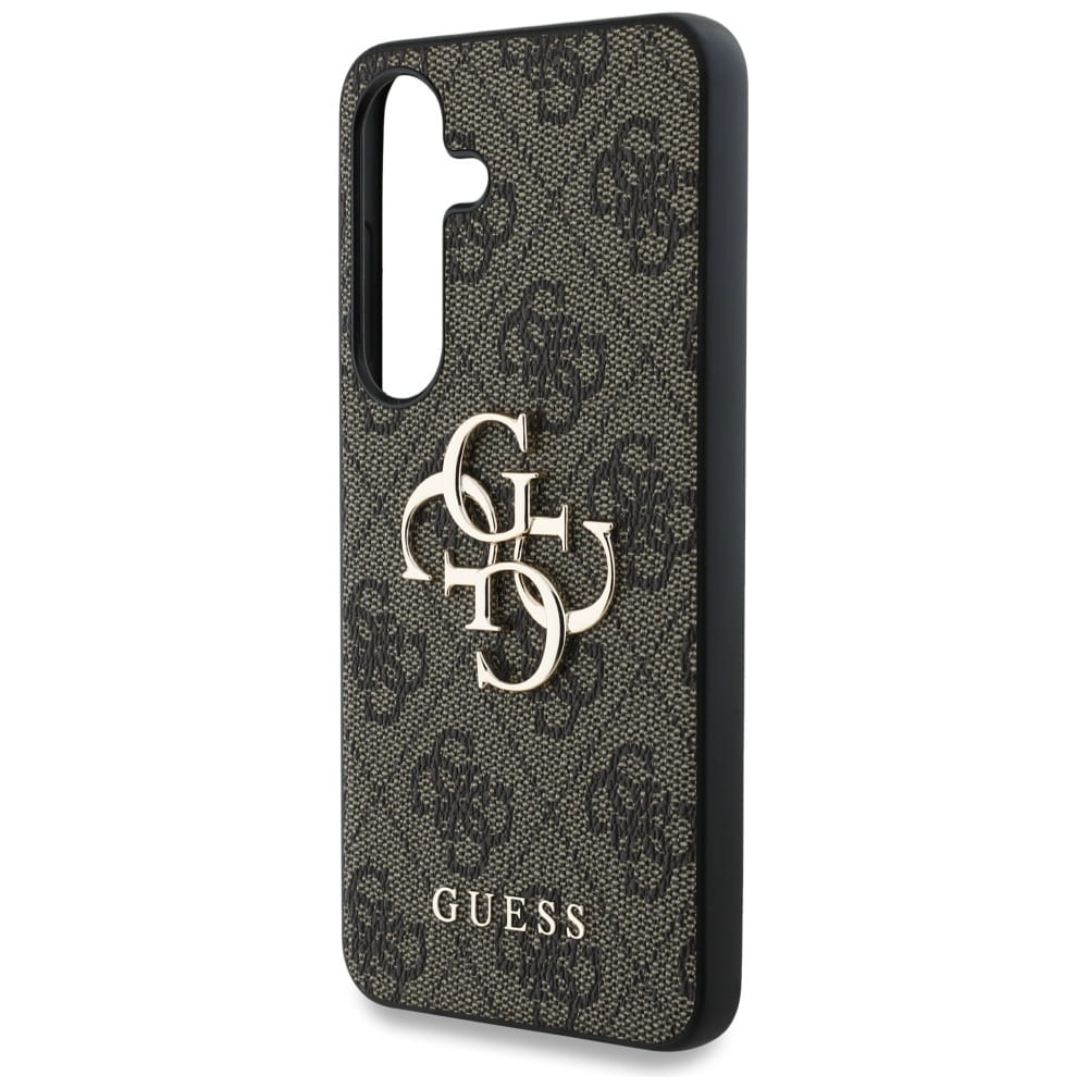 Handyhülle für Galaxy S25, Guess Hardcase 4G Big Metal Logo, Braun