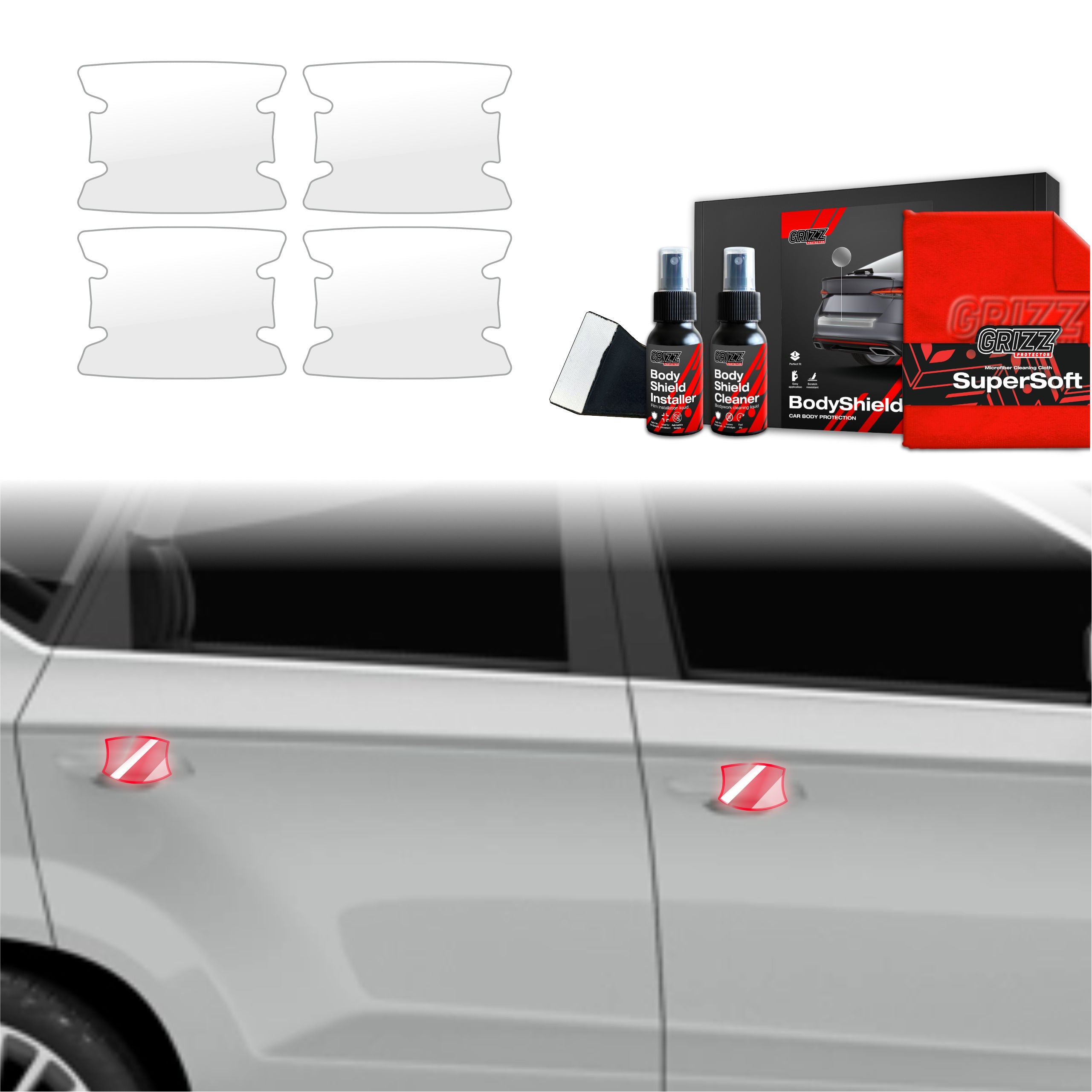4in1 Schutzfolie Grizz Protector für Türgriffmulden - Seat Ateca (2020-2026)