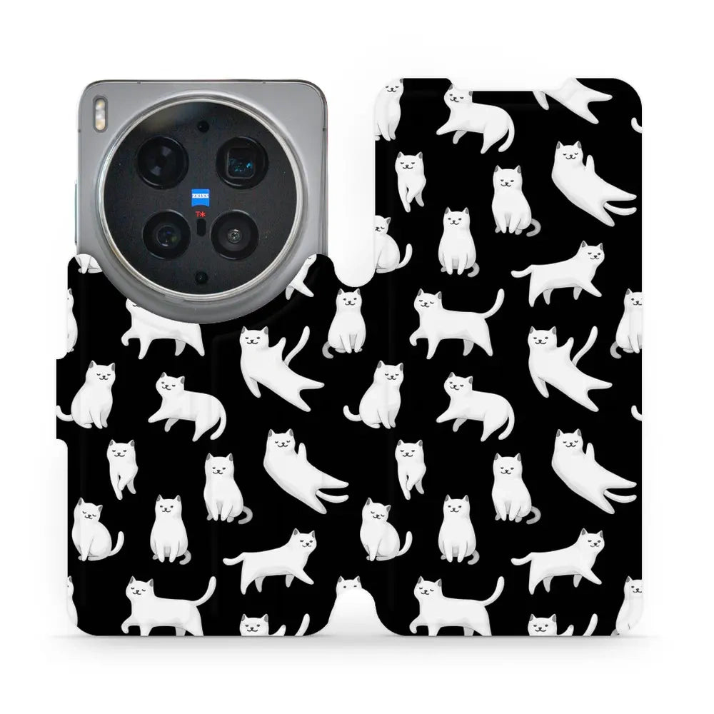 Handyhülle mit klappe für Vivo X300 Ultra, Mobiwear Book, Luna-Kätzchen