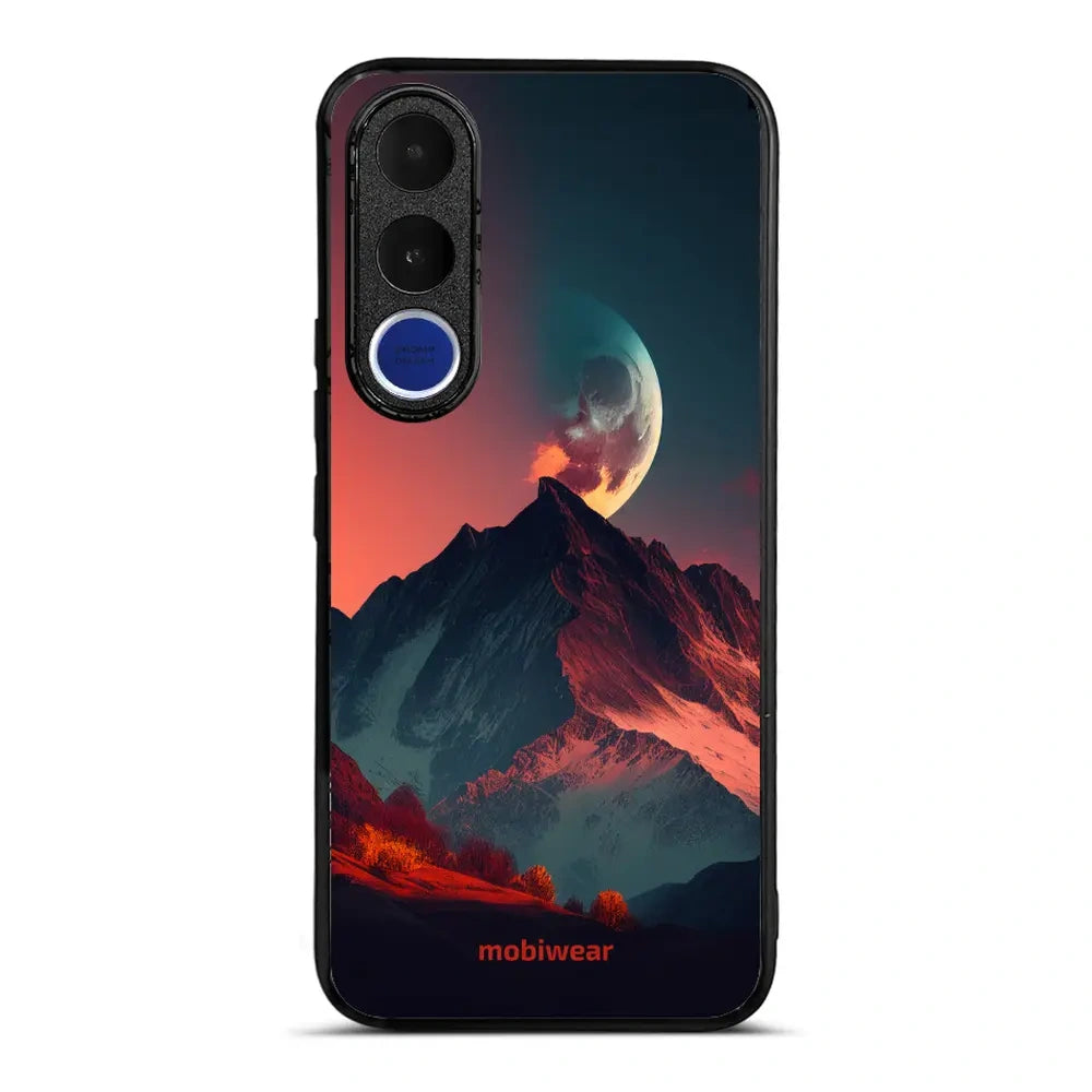 Handyhülle für Vivo V70 FE 5G, Mobiwear Glossy Case, Gebirgsdämmerung