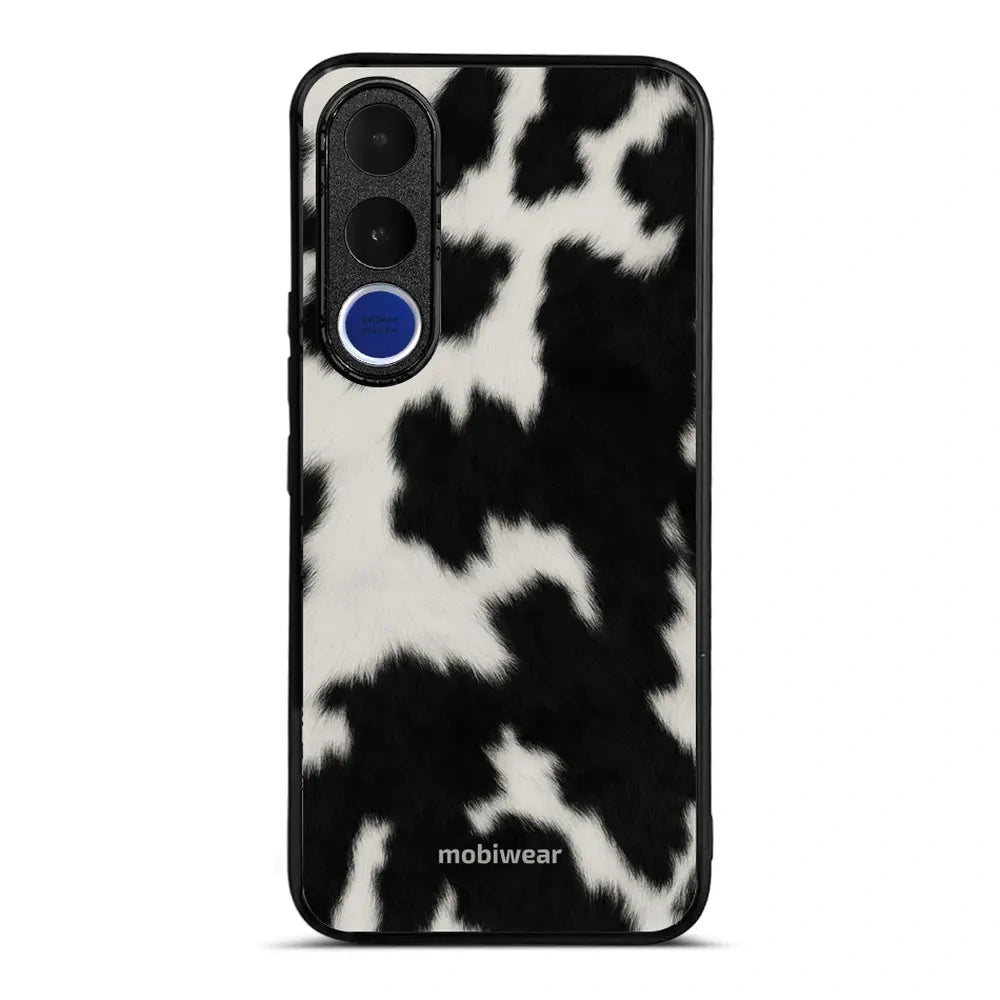 Handyhülle für Vivo V70 FE 5G, Mobiwear Glossy Case, Kuhfell-Optik