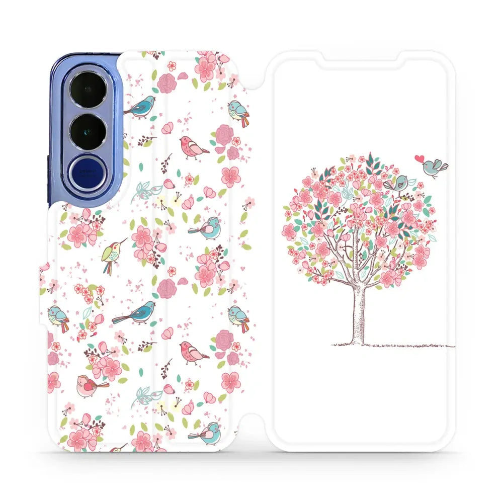 Handyhülle mit klappe für Vivo V70 FE 5G, Mobiwear Book, Rosa Hain