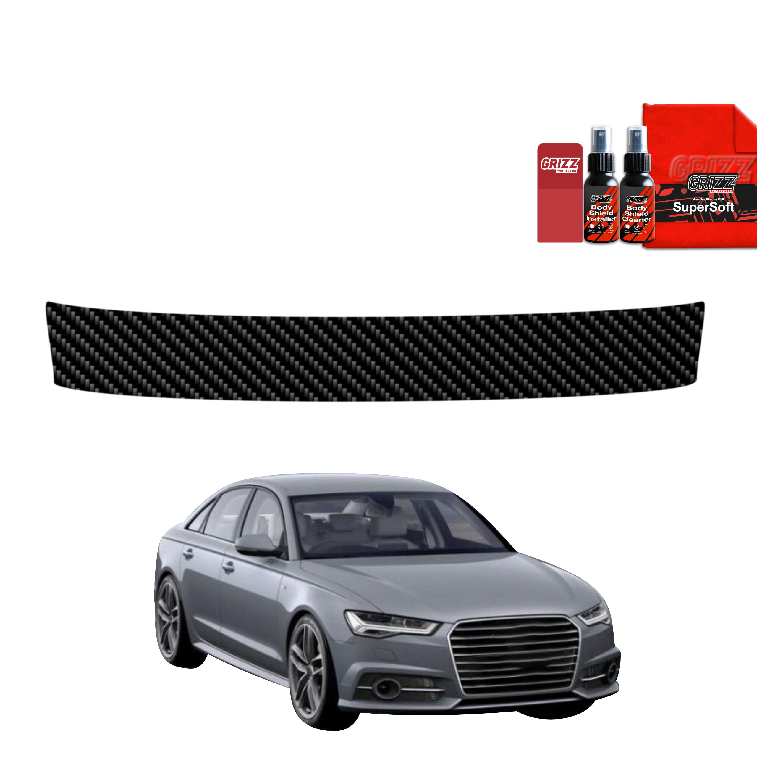 Kohlenstoff Schutzfolie Grizz Protector für Ladekante - Audi A6 C7 Sedan (2011-2014)