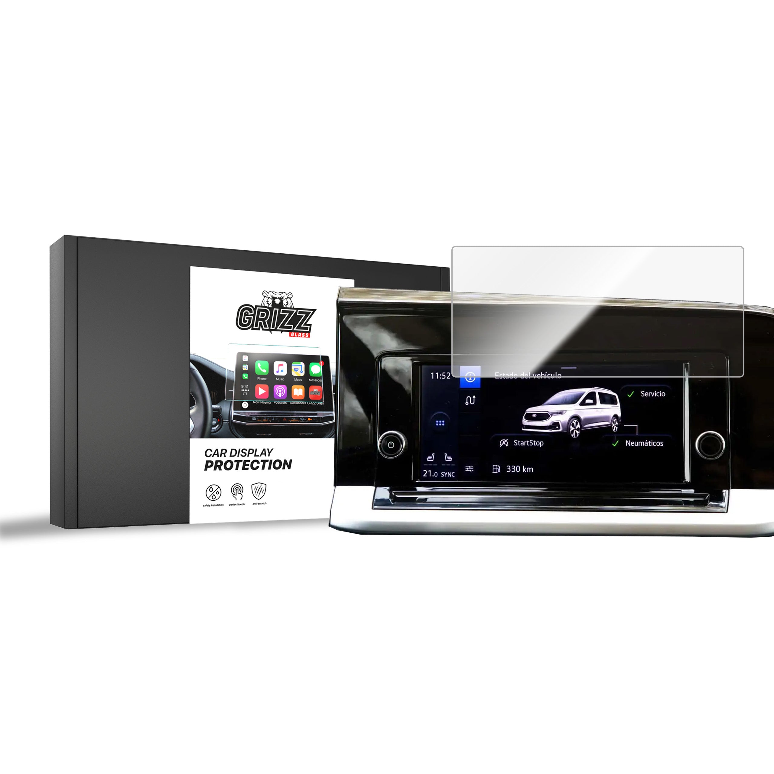Keramische Autodisplayfolie für Ford Tourneo Connect 4 8,5" (2022-2026), Grizz Protector