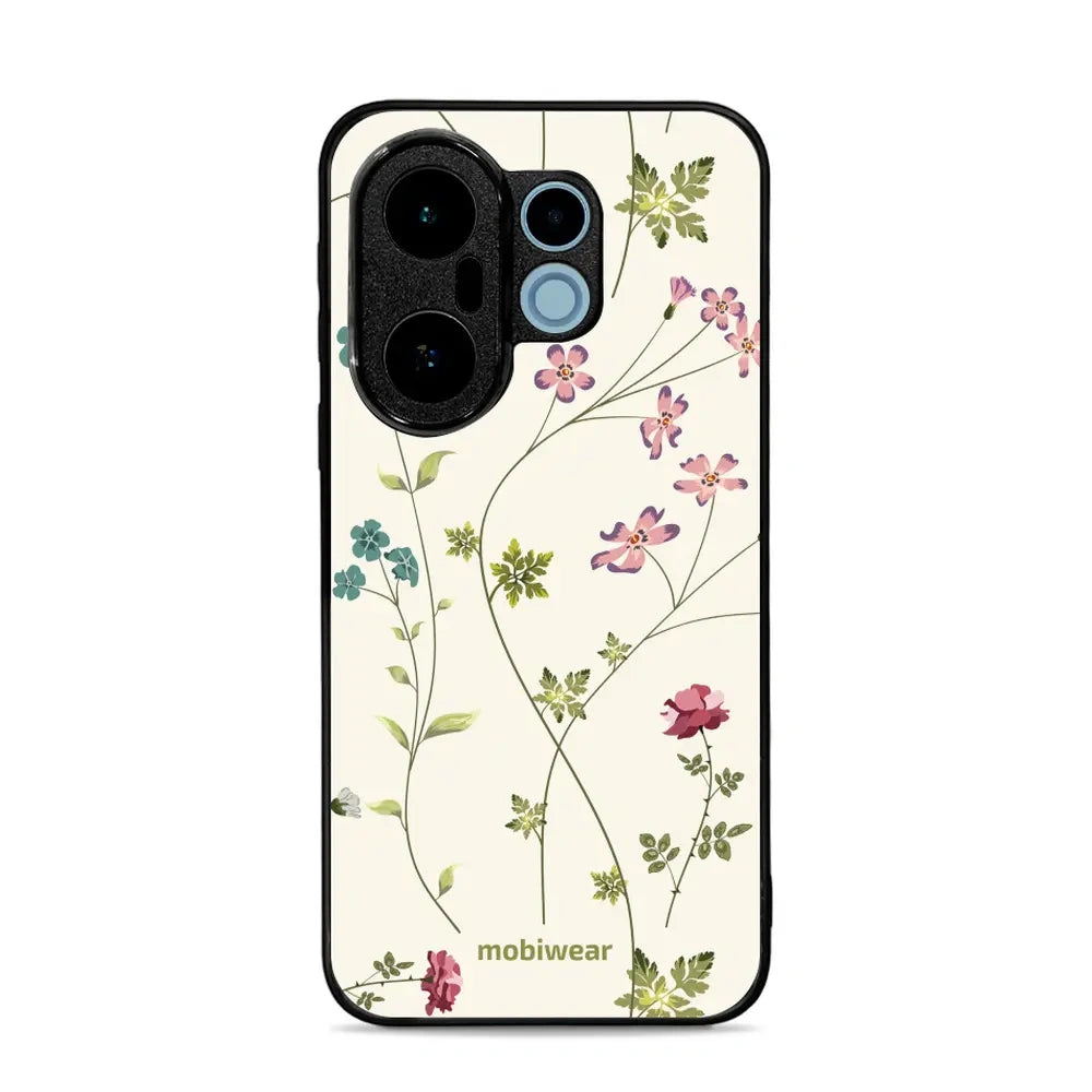 Handyhülle für Vivo X200 FE, Mobiwear Glossy Case, Idyllische Blüte