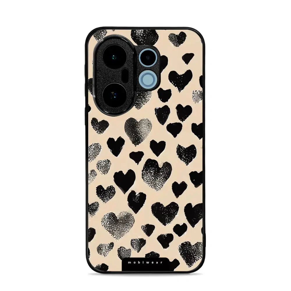 Handyhülle für Vivo X200 FE, Mobiwear Glossy Case, Beige Liebe