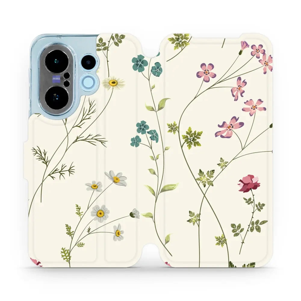 Handyhülle mit klappe für Vivo X200 FE, Mobiwear Book, Feldblumen