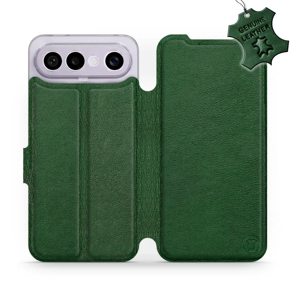 Echtleder Handyhülle für Vivo X300 FE, Mobiwear Leather, Grün