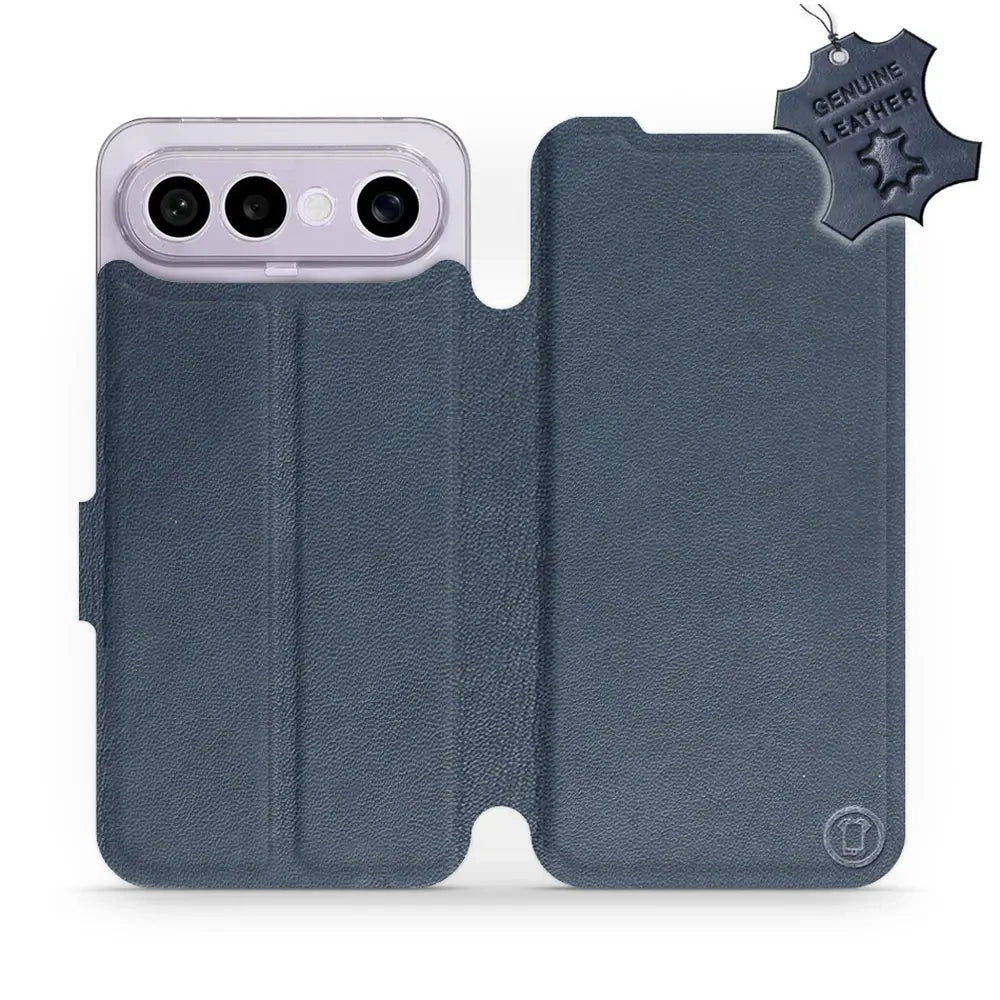 Echtleder Handyhülle für Vivo X300 FE, Mobiwear Leather, Dunkelblau