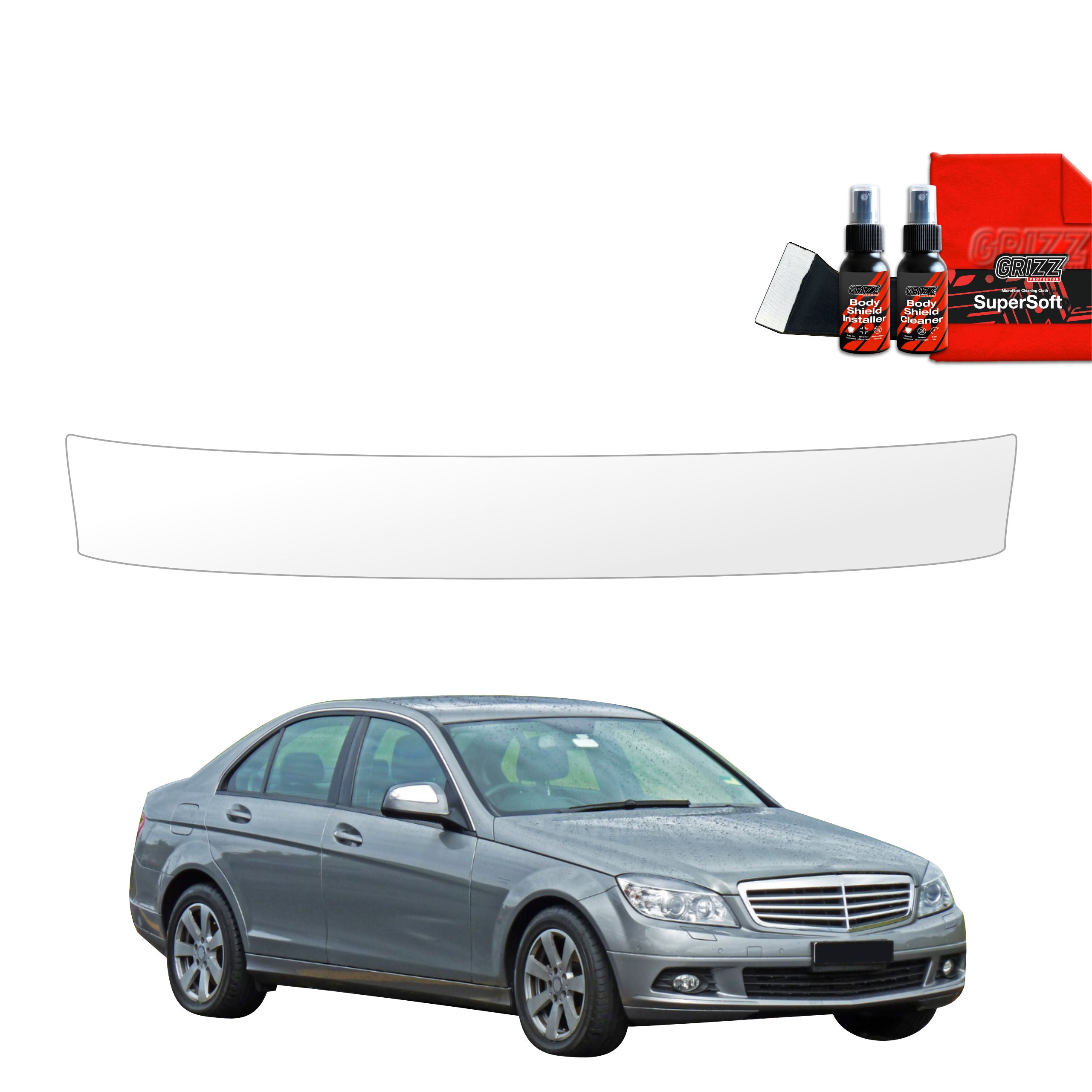 Schutzfolie Grizz Protector für Ladekante - Mercedes Benz C Klasse W204 Sedan (2007-2011)