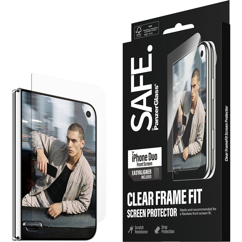Gehärtetes Glas mit Applikator für iPhone Duo, SAFE by PanzerGlass Ultra-Wide Fit Easy Aligner (2/6)