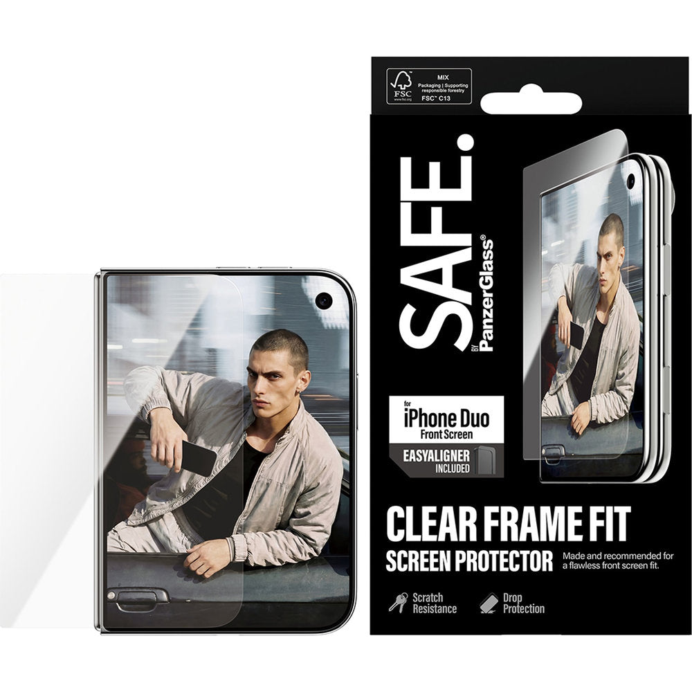 Gehärtetes Glas mit Applikator für iPhone Duo, SAFE by PanzerGlass Ultra-Wide Fit Easy Aligner (4/6)