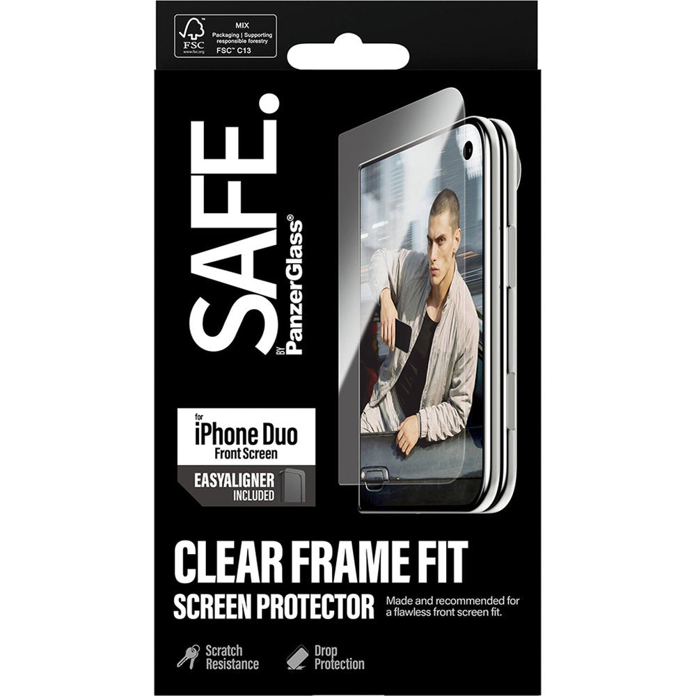 Gehärtetes Glas mit Applikator für iPhone Duo, SAFE by PanzerGlass Ultra-Wide Fit Easy Aligner (6/6)