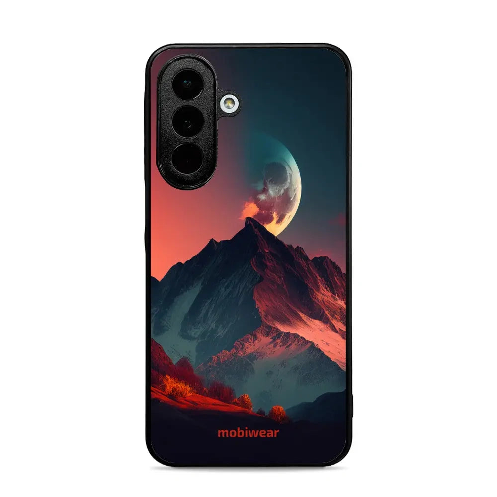 Handyhülle für Galaxy A27 5G, Mobiwear Glossy Case, Gebirgsdämmerung