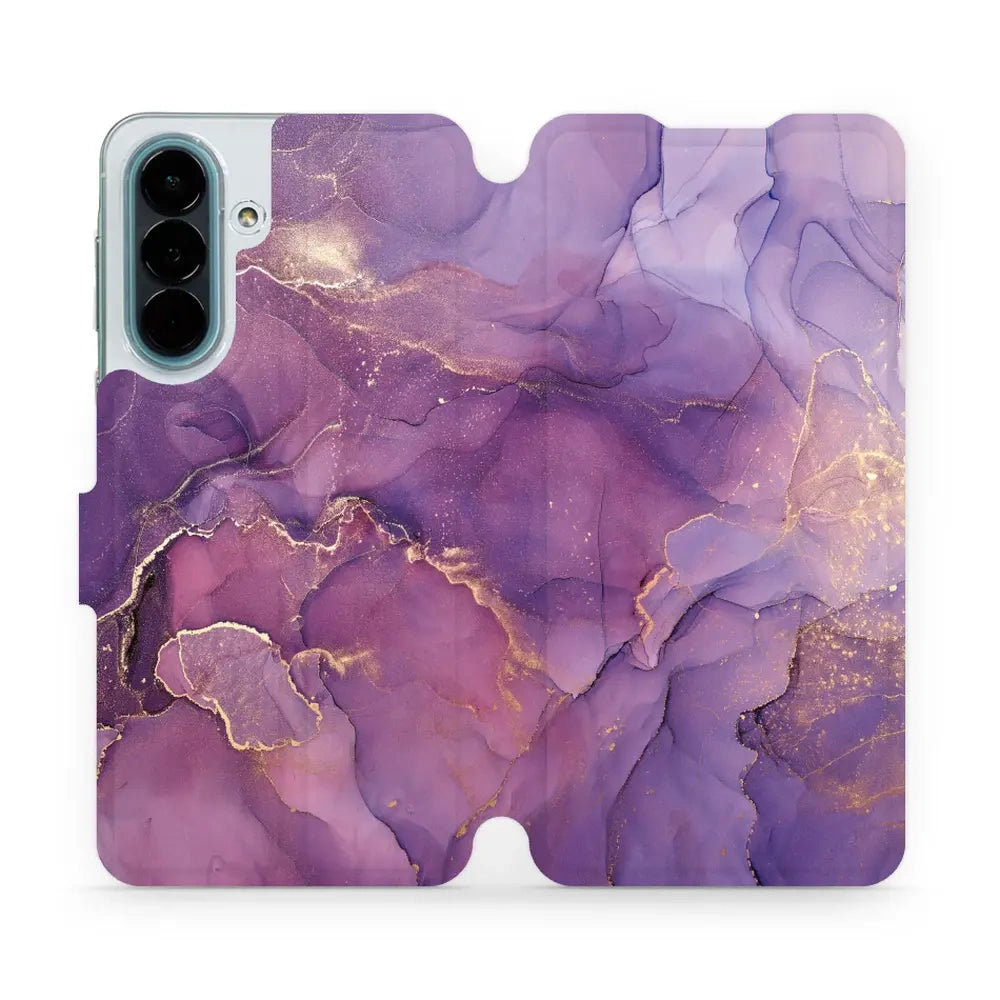 Handyhülle mit klappe für Galaxy A27 5G, Mobiwear Book, Violett