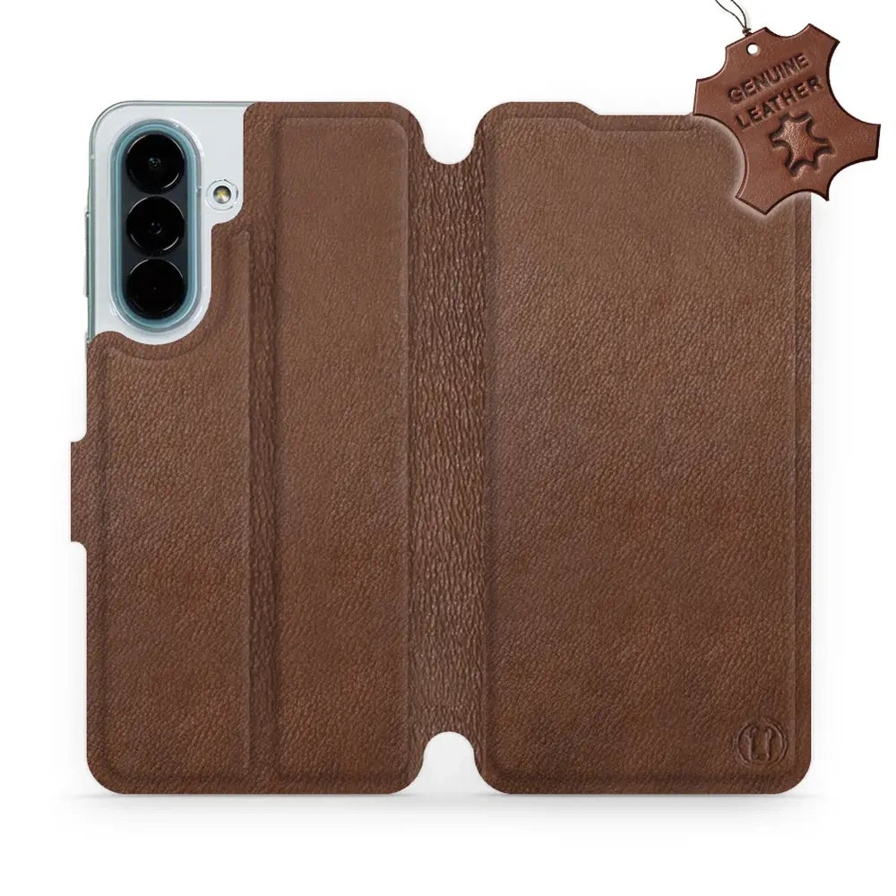 Echtleder Handyhülle für Galaxy A27 5G, Mobiwear Leather, Braun