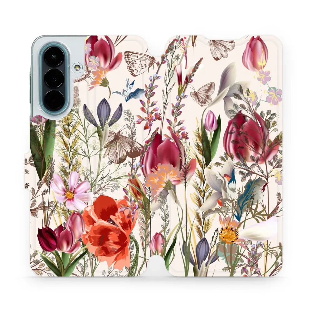 Handyhülle mit klappe für Galaxy A27 5G, Mobiwear Book, Blumenstrauß
