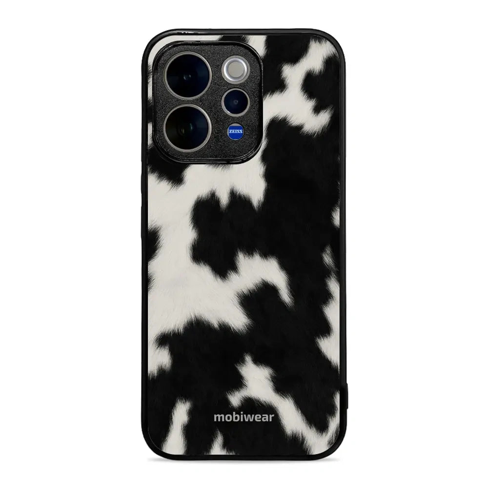 Handyhülle für Vivo V70 5G, Mobiwear Glossy Case, Kuhfell-Optik