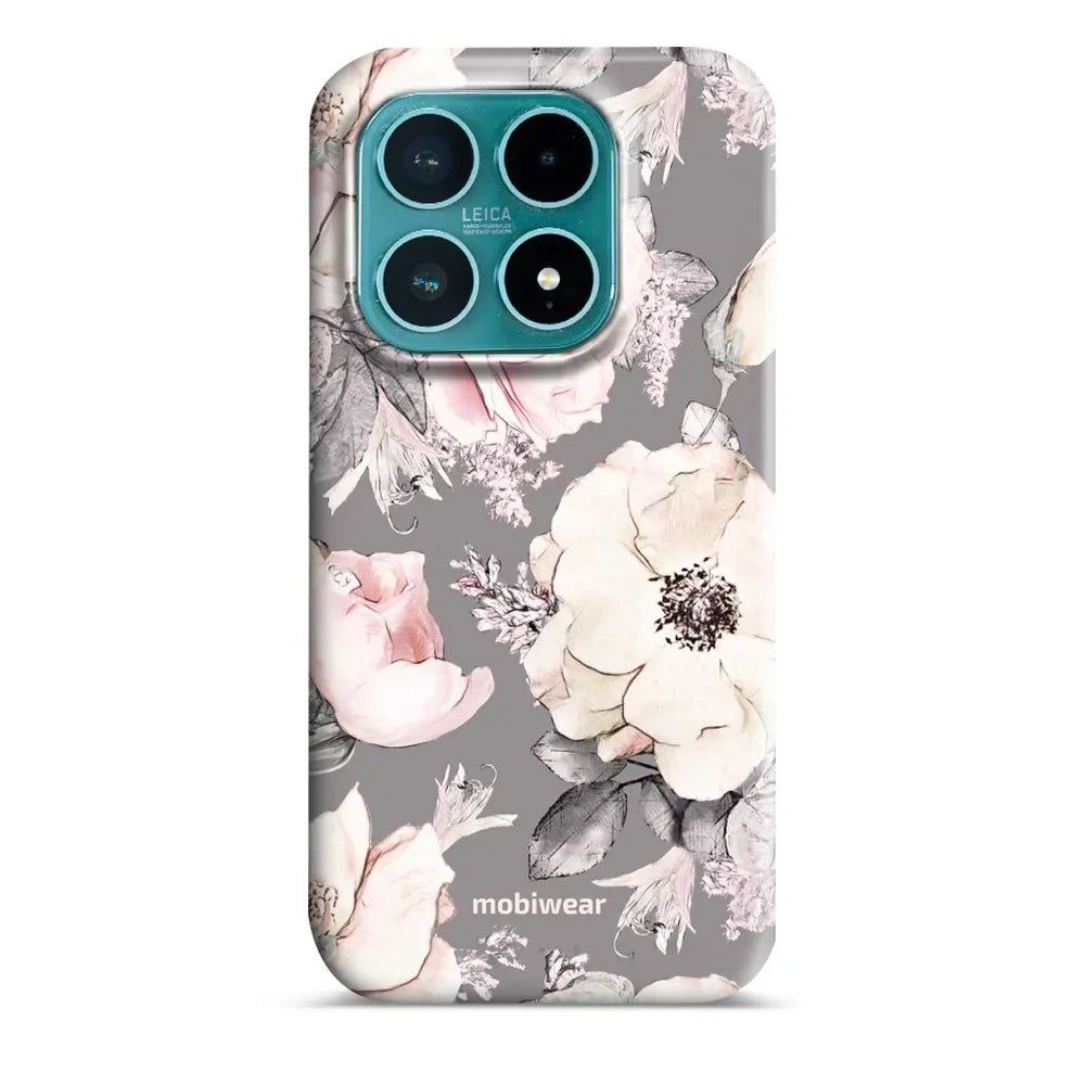Handyhülle für Xiaomi 17, Mobiwear Elite Pro, Rosa-Blumig