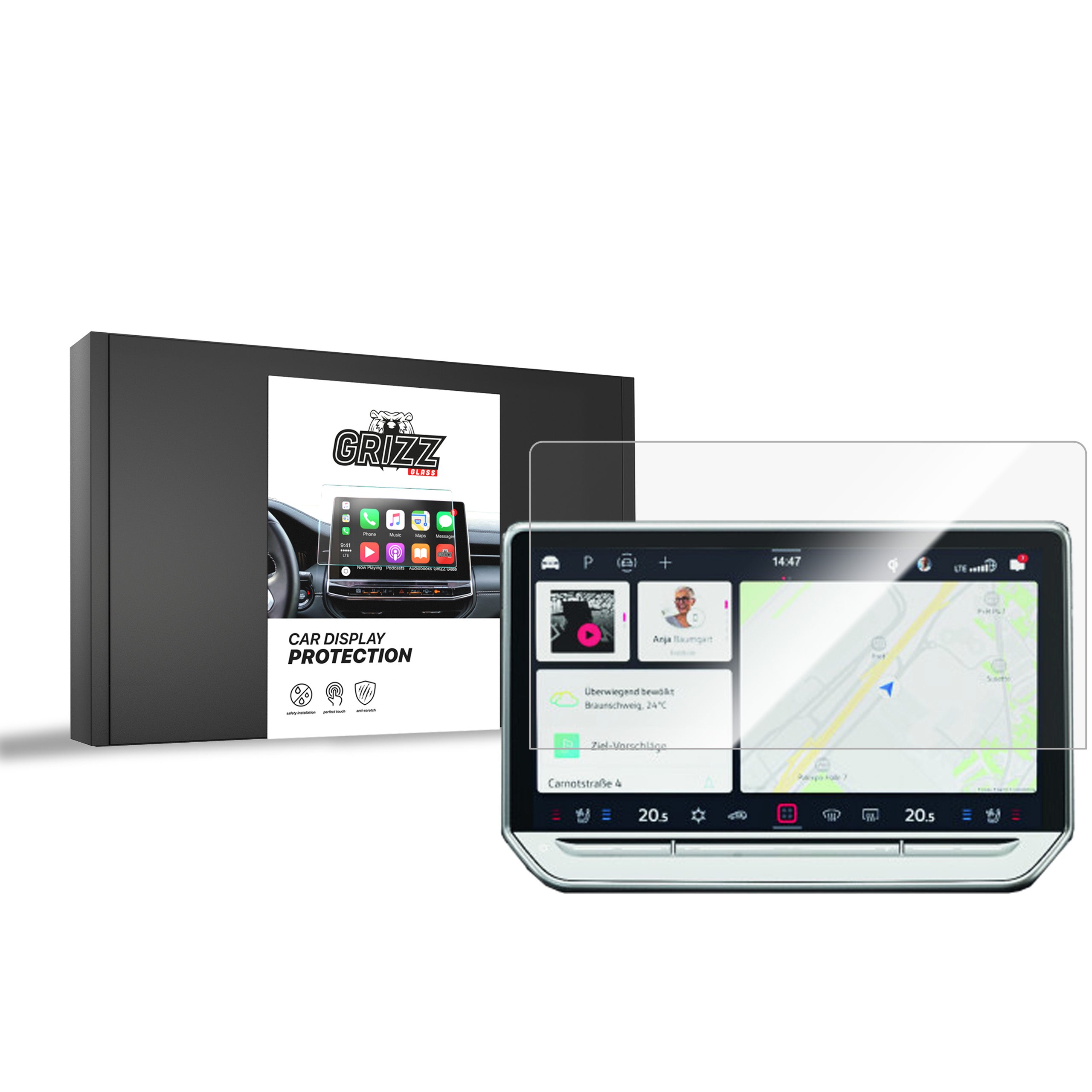 Keramische Autodisplayfolie für MAN TGE 12,9" (2024-2026), Grizz Protector