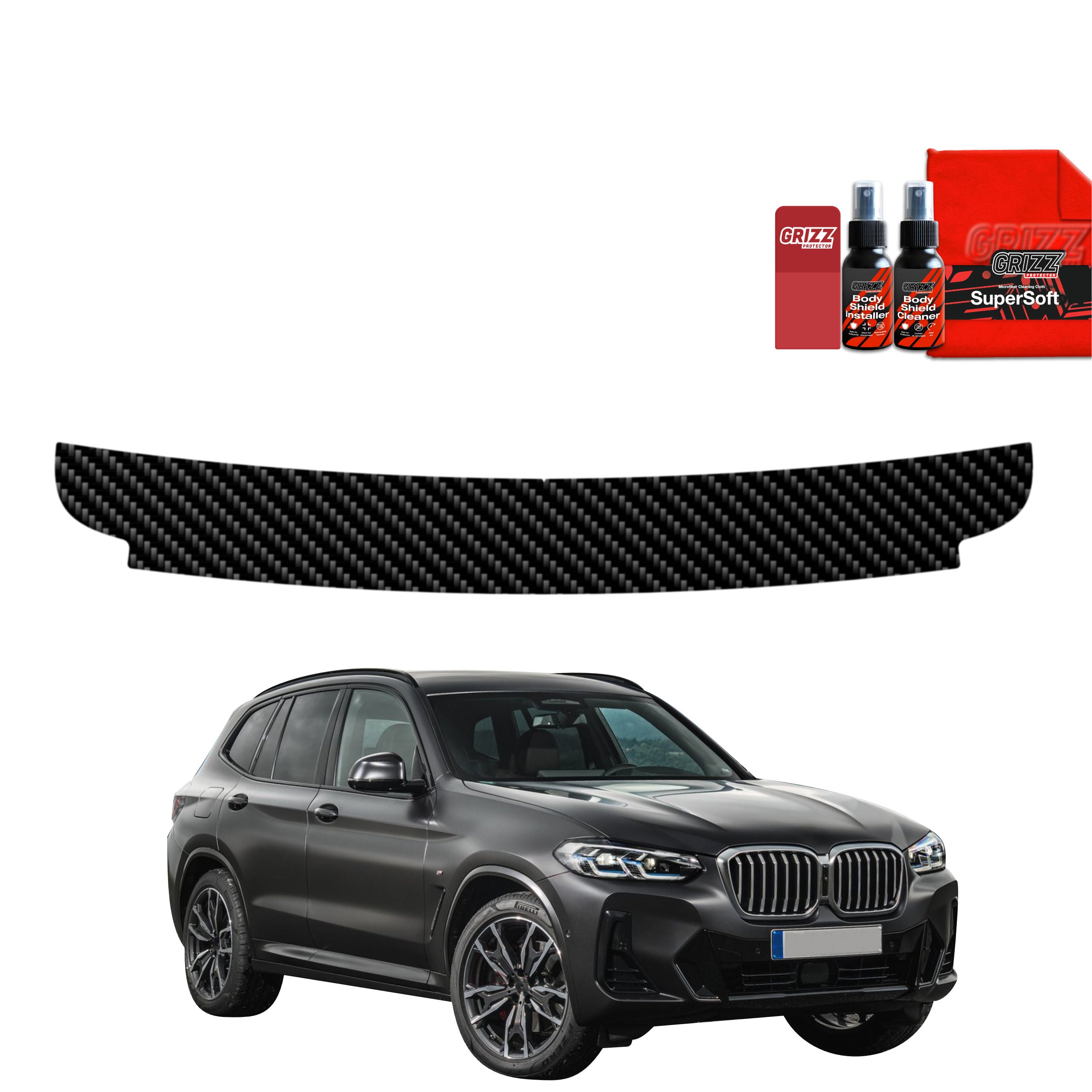 Kohlenstoff Schutzfolie Grizz Protector für Ladekante - BMW X3 (2021-2024)