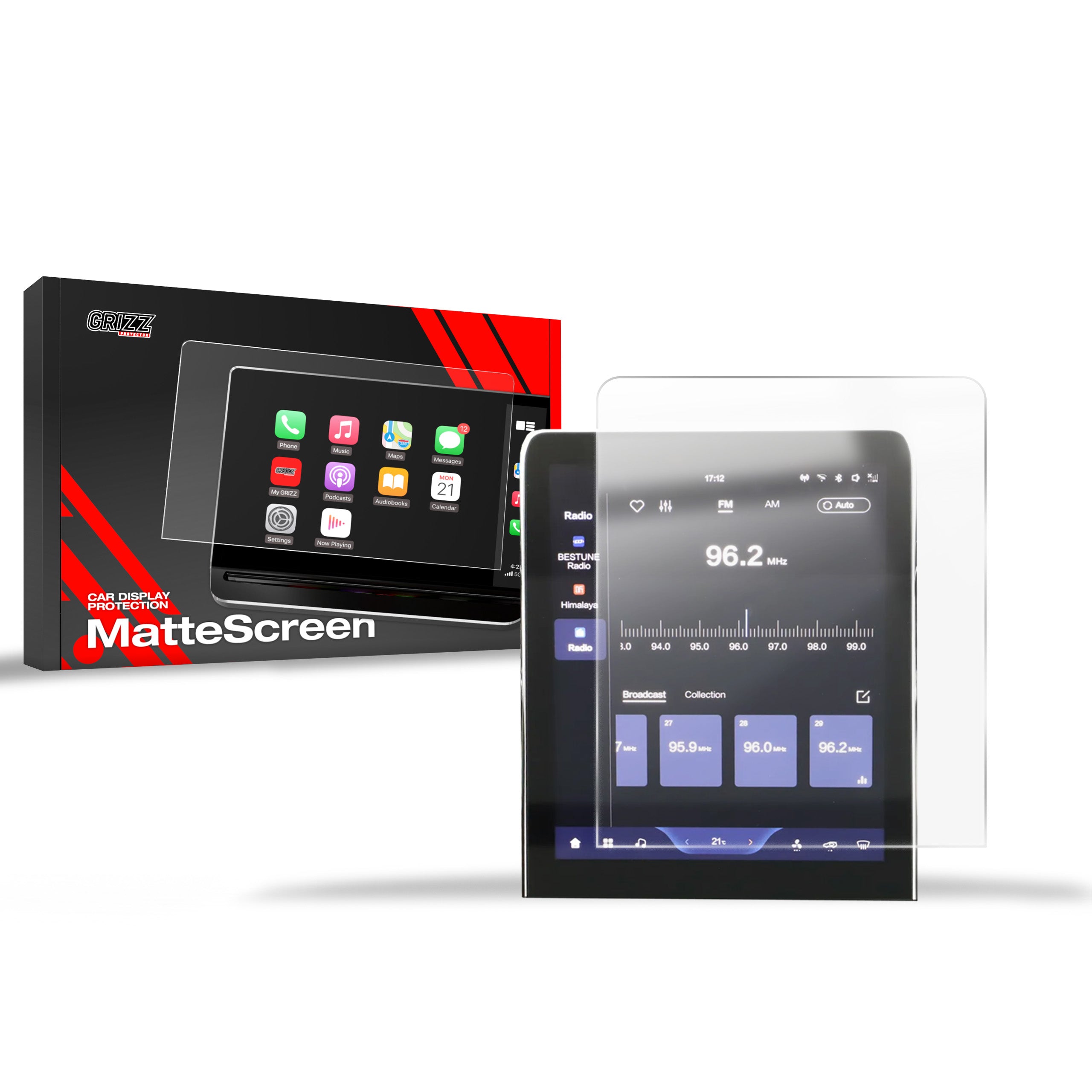 Matte Autodisplayfolie für Bestune T90 12,6" (2023-2026), Grizz Protector