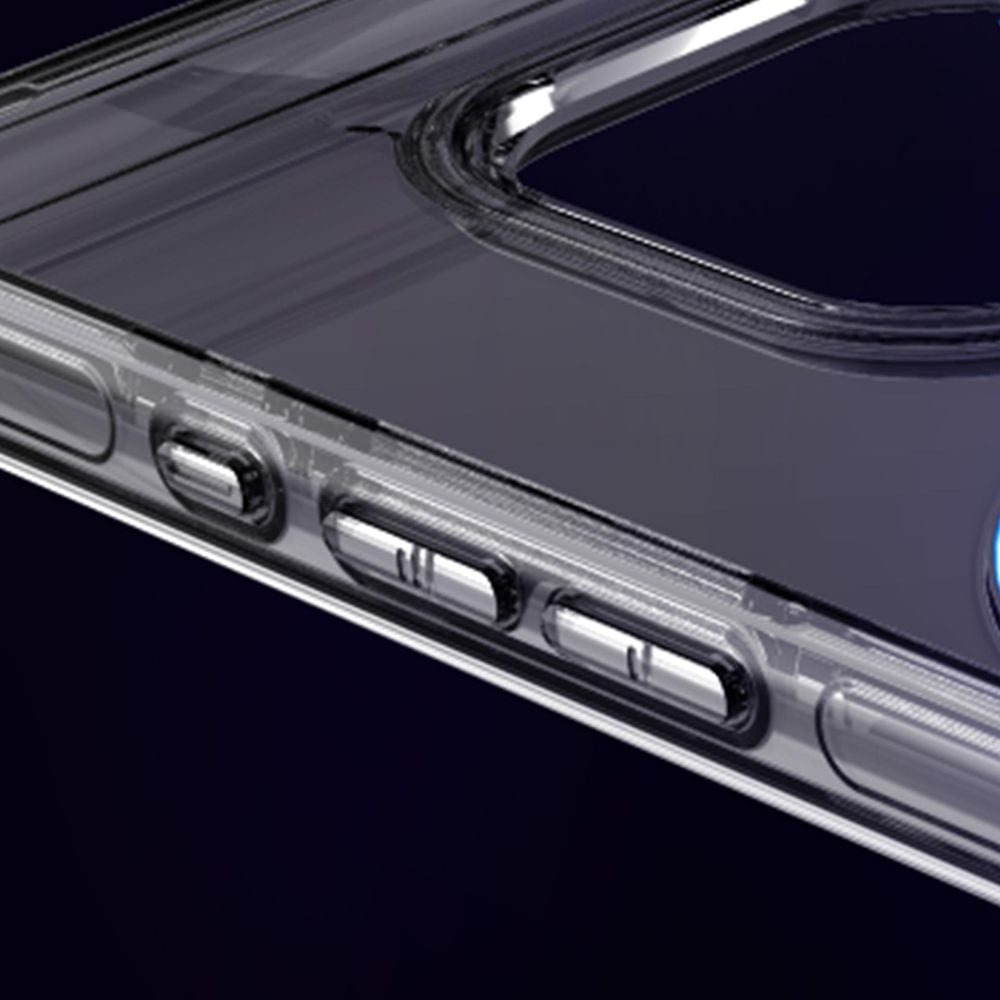 Handyhülle für iPhone 16 Pro Max, 3mk EverClear MagCase mit MagSafe, Transparent mit weißem Magneten