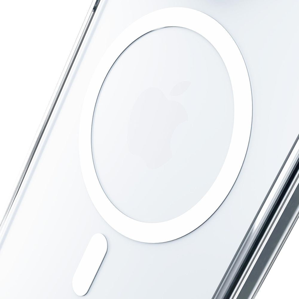 Handyhülle für iPhone 16 Pro Max, 3mk EverClear MagCase mit MagSafe, Transparent mit weißem Magneten