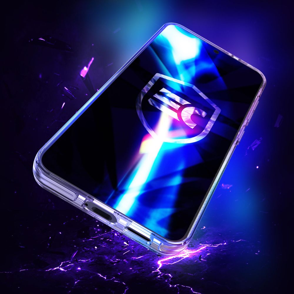 Handyhülle für Galaxy S25, 3mk EverClear MagCase mit MagSafe, Transparent mit weißem Magneten