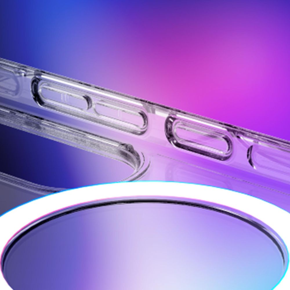 Handyhülle für Galaxy S25, 3mk EverClear MagCase mit MagSafe, Transparent mit weißem Magneten