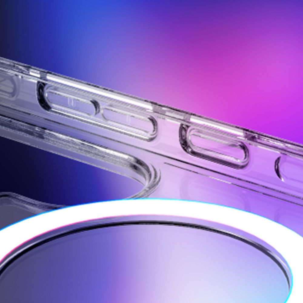 Handyhülle für Galaxy S25 Ultra, 3mk EverClear MagCase mit MagSafe, Transparent mit weißem Magneten