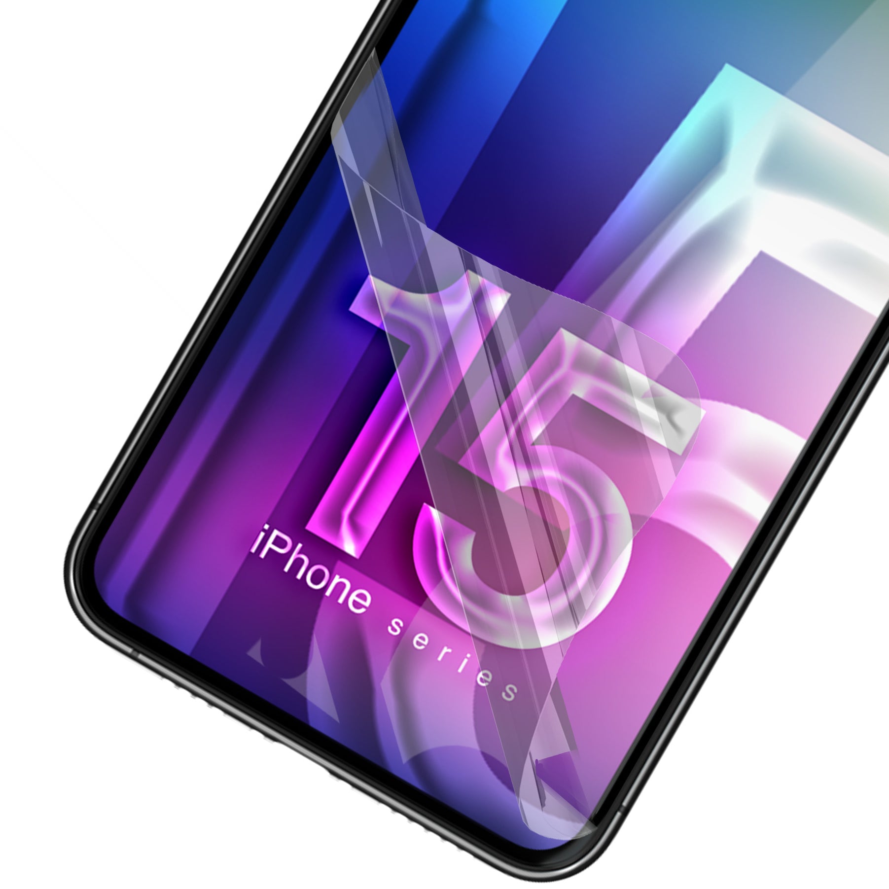 Hybridglas für iPhone 15, 3mk FlexibleGlass Pro