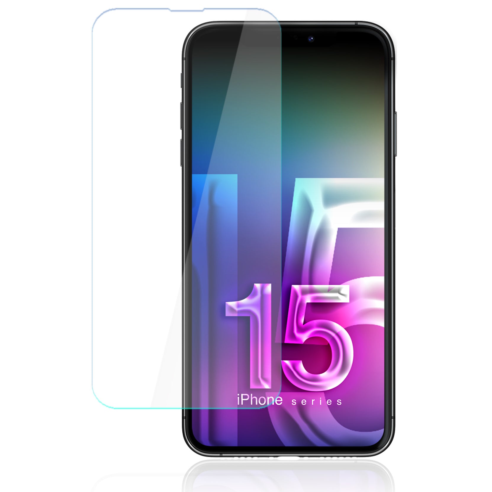 Hybridglas für iPhone 15, 3mk FlexibleGlass Pro