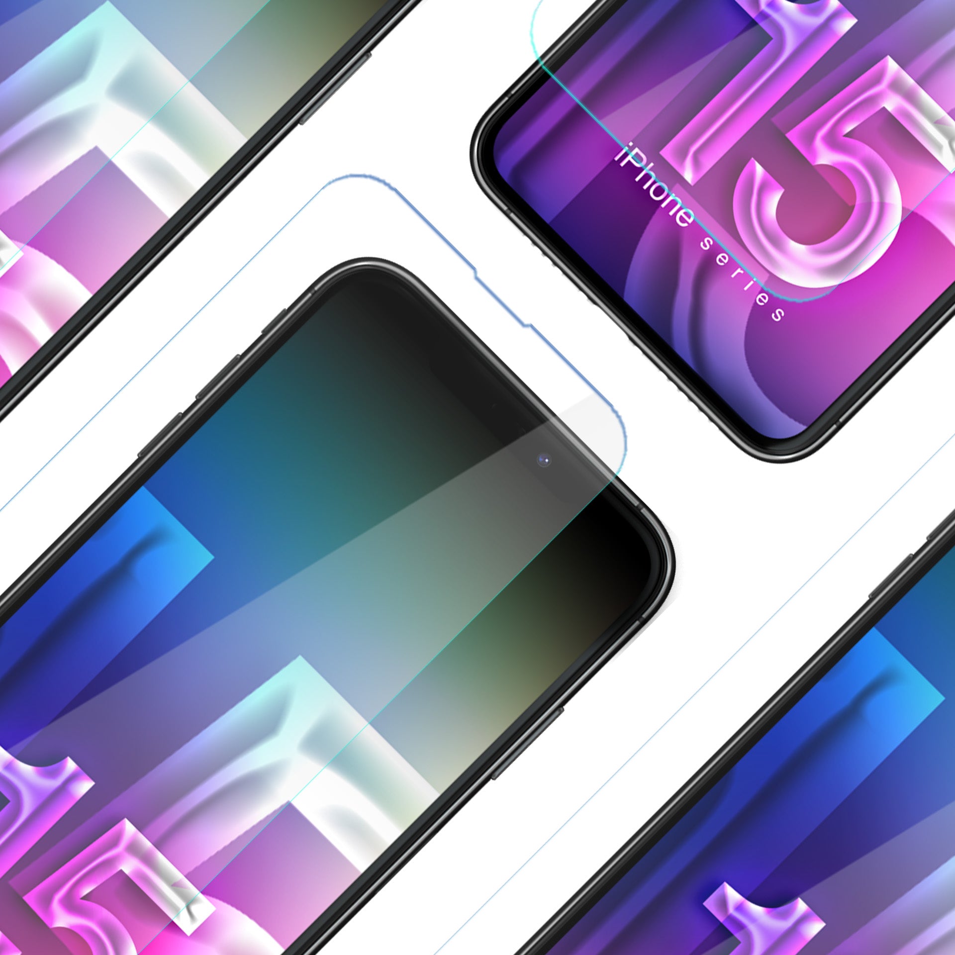 Hybridglas für iPhone 15, 3mk FlexibleGlass Pro
