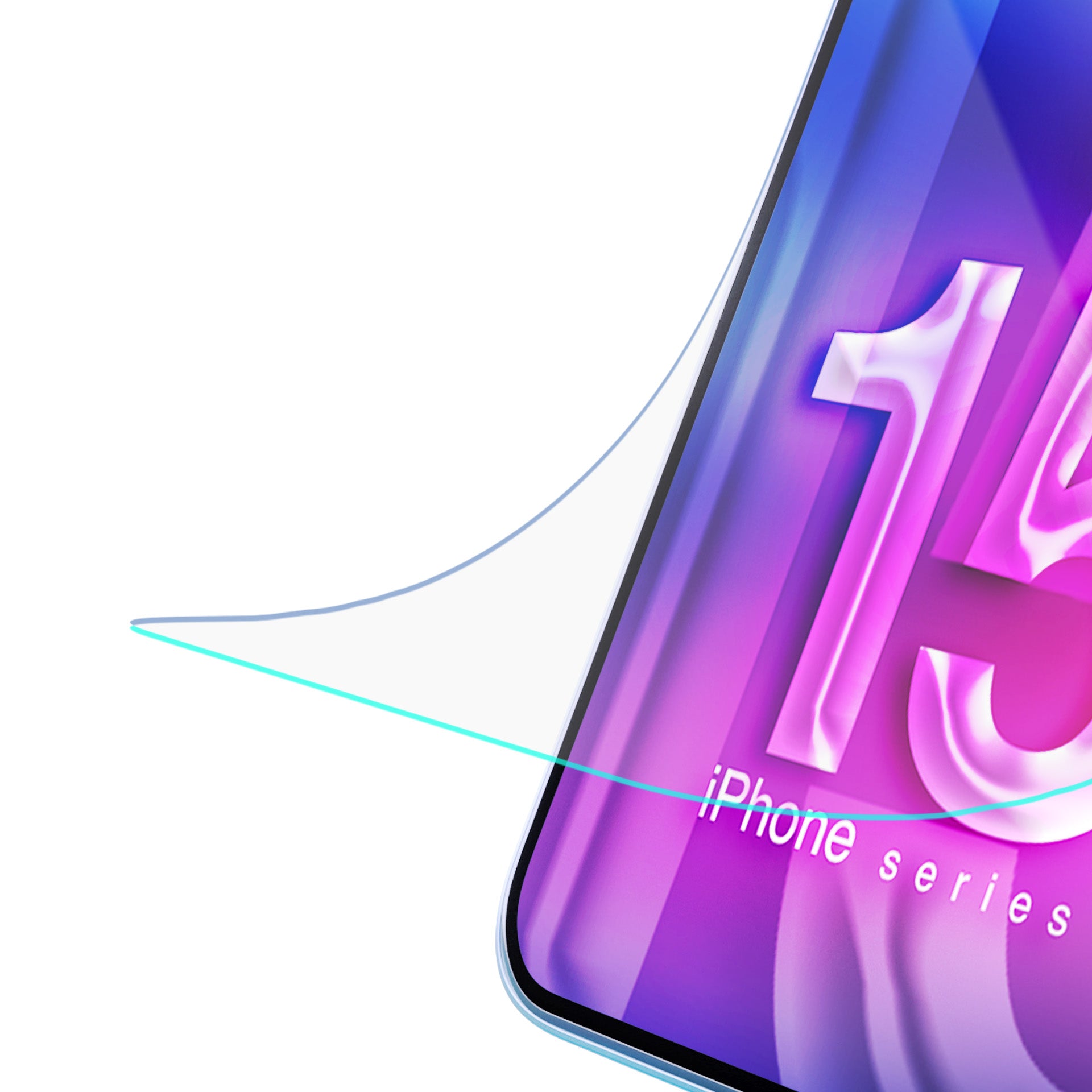 Hybridglas für iPhone 15, 3mk FlexibleGlass Pro