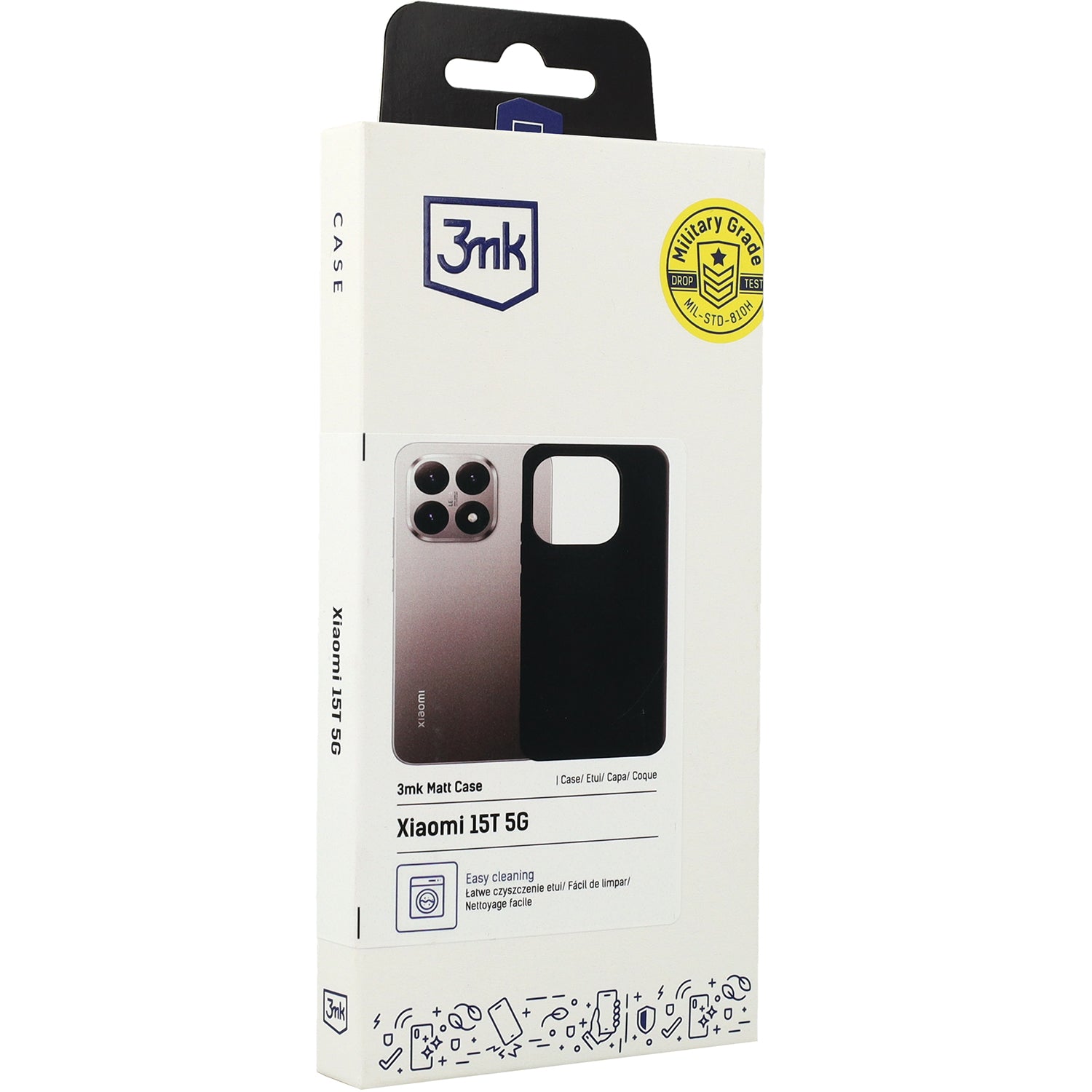 Handyhülle für Xiaomi 15T, 3mk Matt Case, mattes Schwarz