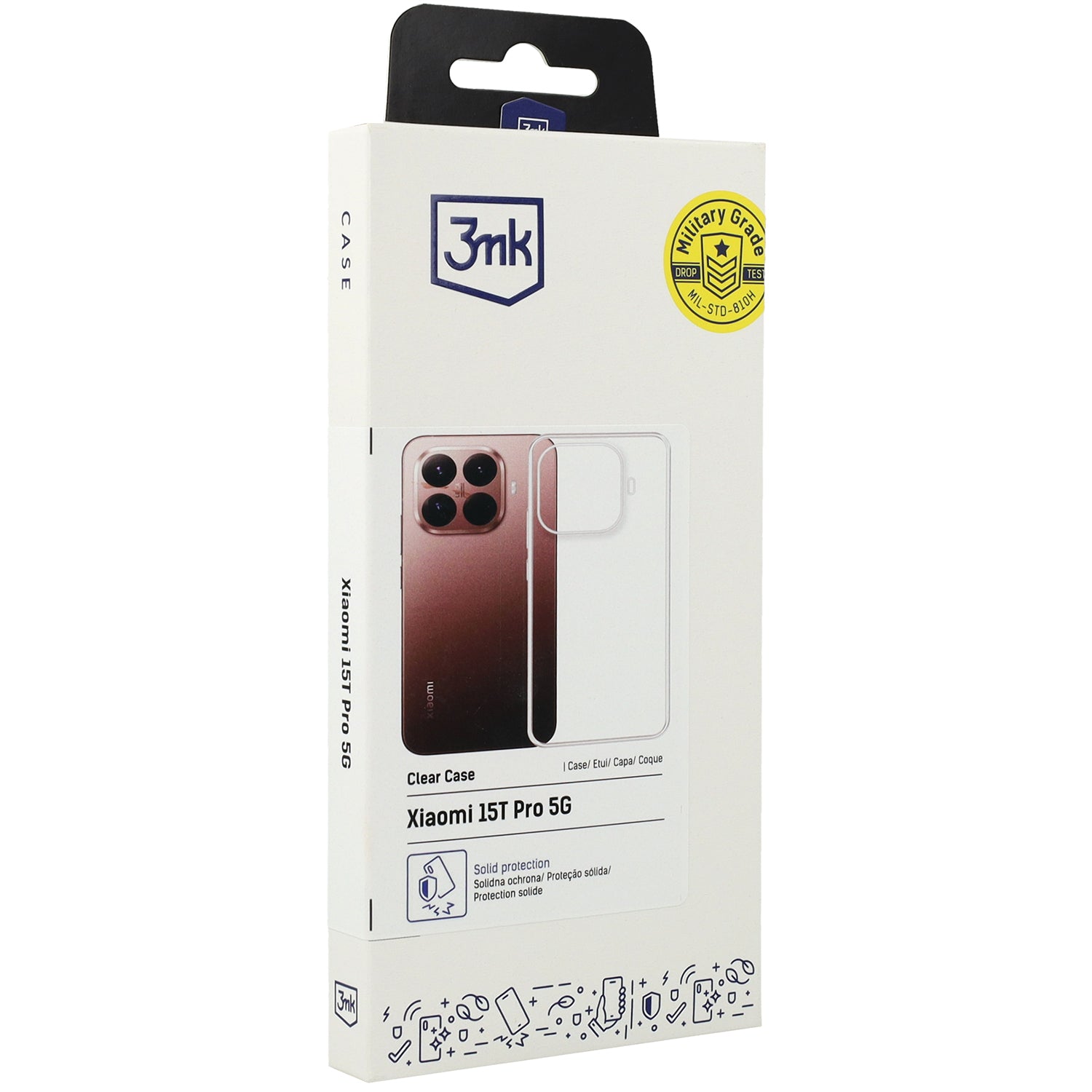 Handyhülle für Xiaomi 15T Pro, 3mk Clear Case, Transparent