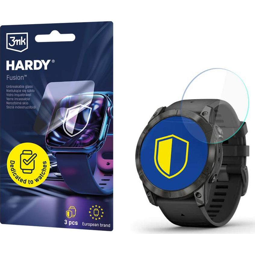Hybridglas für Smartwatch Garmin Epix Pro gen 2 51 mm, 3mk Hardy Fusion, 3 Stück