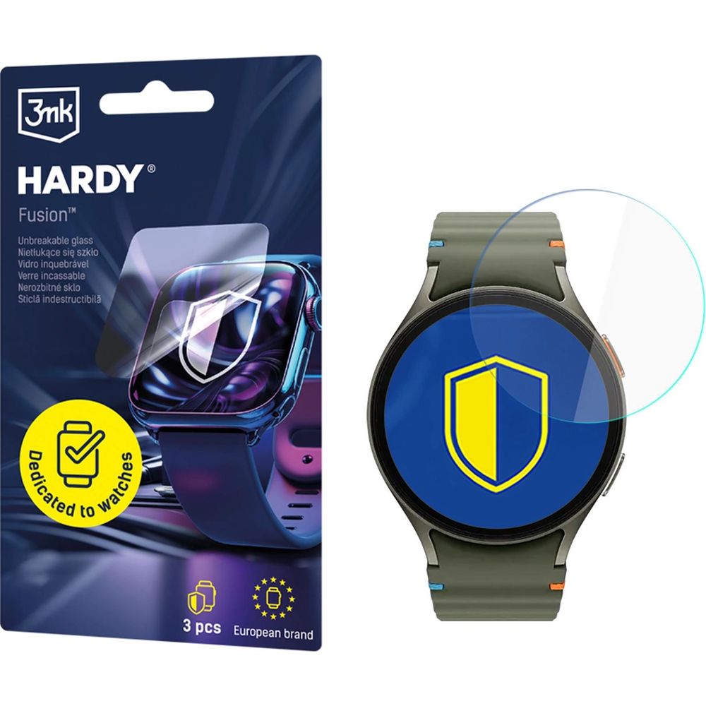 Hybridglas für Smartwatch Galaxy Watch 7 40 mm, 3mk Hardy Fusion, 3 Stück
