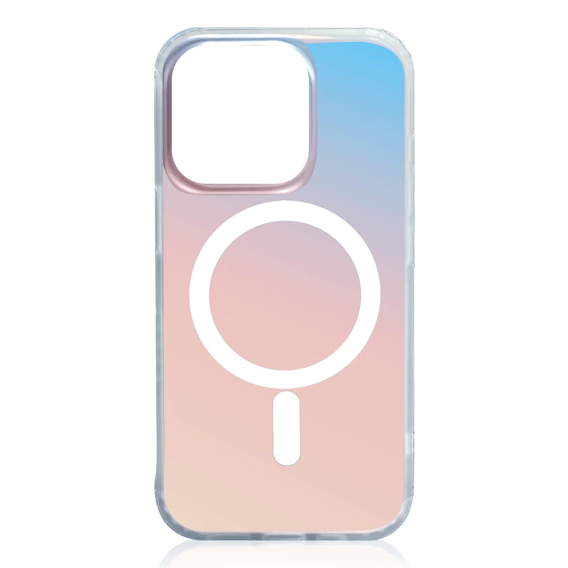 Handyhülle für iPhone 14 Pro Max, 3mk Hardy PrisMag Case mit MagSafe, holografisch